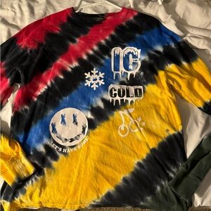 Ice Cream Tie-Die Long Sleeve Shirt size M